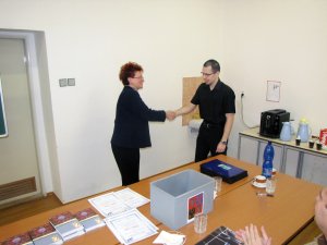 M.Kolář - předávání diplomů